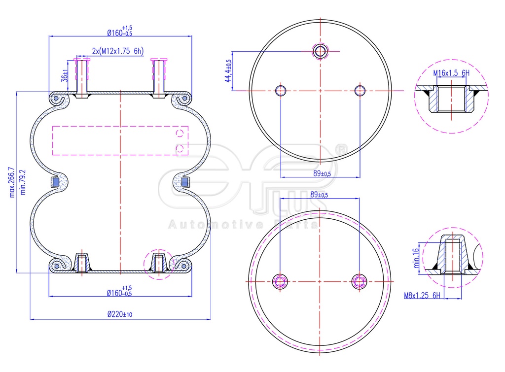 92071CCAP Conjunto pulmon bilobular