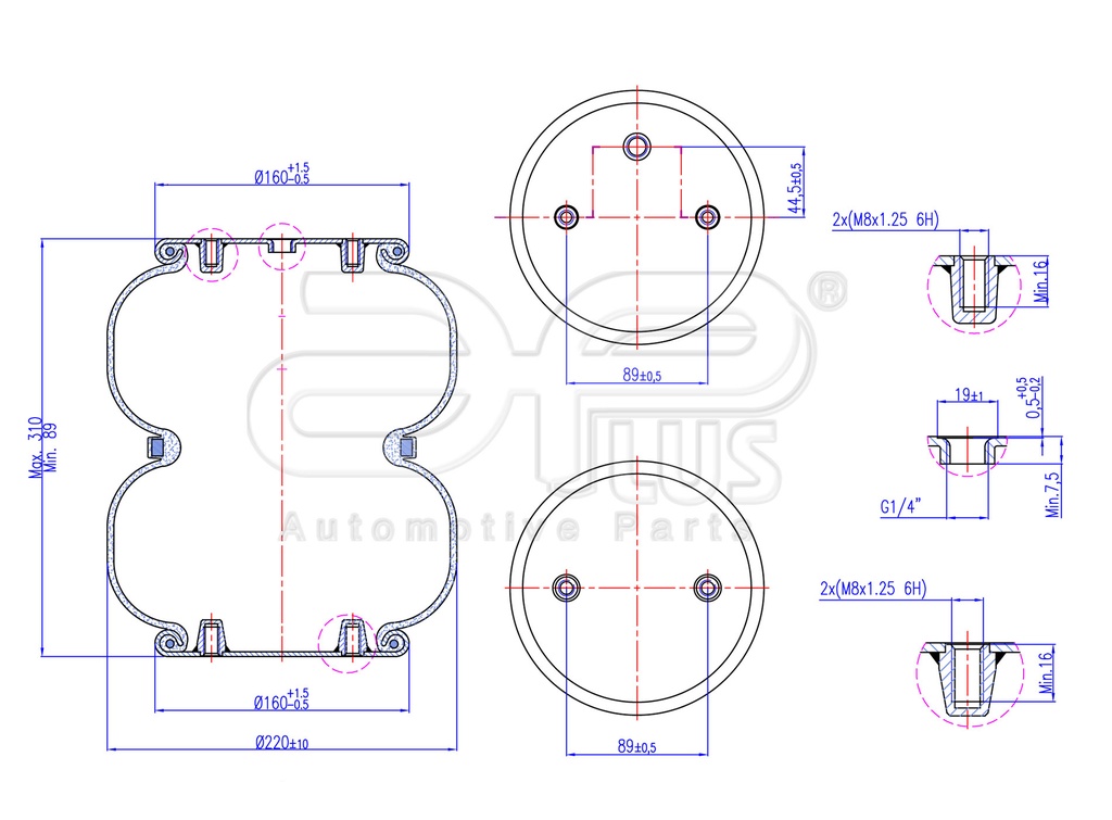 92119CCAP Conjunto pulmon bilobular