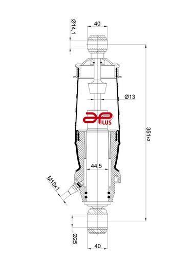 [93179AMRAP] 93179AMRAP Amortiguador de cabina con fuelle